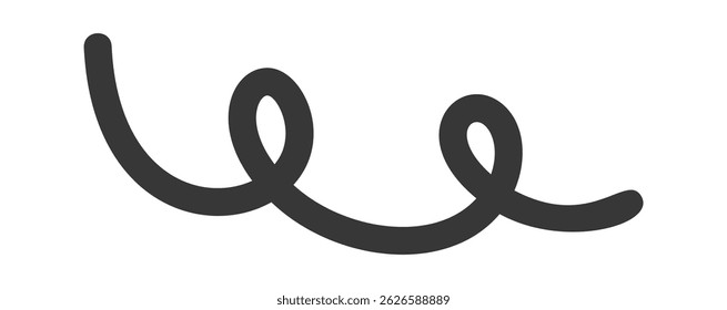 Black curly line filigree ornament