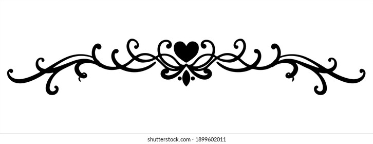 Curly Lines Hearts Images, Stock Photos & Vectors | Shutterstock