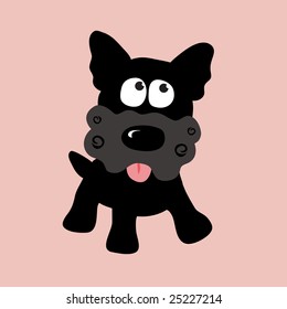 black curly yorkie vector 2 (more dogs in portfolio)