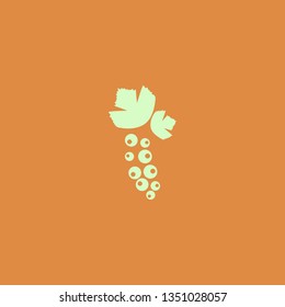 Black currant berry vector icon. flat design