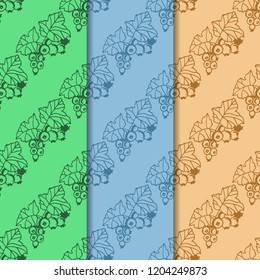 black currant seamless pattern berry