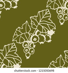 black currant seamless pattern berry