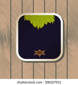 Black currant texture icon on a wood background.