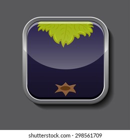 Black currant texture icon stylized like mobile app.