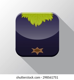 Black currant texture icon stylized like mobile app.