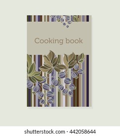 Ilustración vectorial de grosella negra. Plantilla de cubierta para volante, libro de cocina, diario