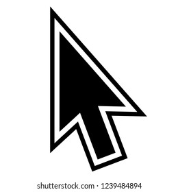 Black Cursor Arrow Vector Symbol Icon Illustration Graphic
