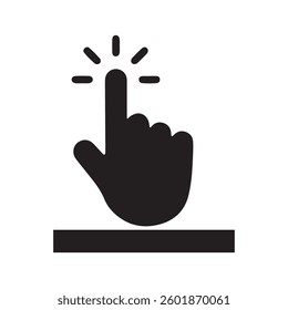 Black cursor mouse click. Click icon. Hand Cursor. Vector illustration eps 10