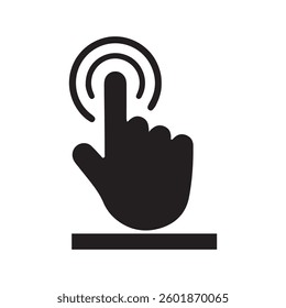 Black cursor mouse click. Click icon. Hand Cursor. Vector illustration eps 10