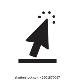 Black cursor mouse click. Click icon. Hand Cursor. Vector illustration eps 10