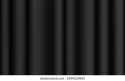 Black curtain background. Theatrical drapes. Black fabric. Wavy silk background.