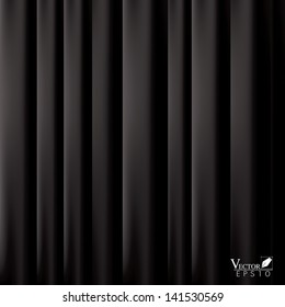 black curtain background. Vector EPS 10