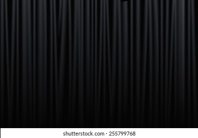 Black curtain from the theater with 