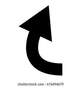 Black curve arrow