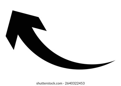 black curve arrow. black curve arrow icon. 