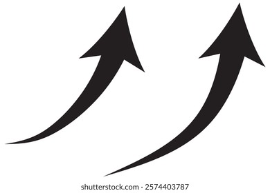 black curve arrow icon on transparent background. flat style. arrow icon for your web site design, logo, app, UI. arrow indicated the direction symbol. curved arrow sign