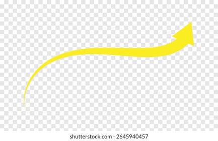 Black curve arrow icon on transparent background. flat style. arrow icon for your web site design, logo, app, UI. arrow indicated the direction symbol. curved arrow sign . EPS 10 .