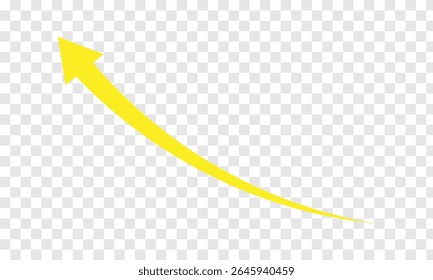 Black curve arrow icon on transparent background. flat style. arrow icon for your web site design, logo, app, UI. arrow indicated the direction symbol. curved arrow sign . EPS 10 .