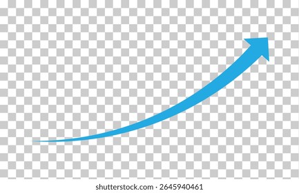 Black curve arrow icon on transparent background. flat style. arrow icon for your web site design, logo, app, UI. arrow indicated the direction symbol. curved arrow sign . EPS 10 .