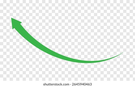 Black curve arrow icon on transparent background. flat style. arrow icon for your web site design, logo, app, UI. arrow indicated the direction symbol. curved arrow sign . EPS 10 .