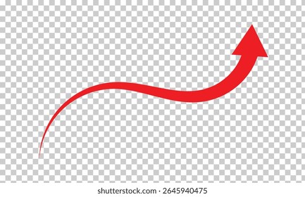 Black curve arrow icon on transparent background. flat style. arrow icon for your web site design, logo, app, UI. arrow indicated the direction symbol. curved arrow sign . EPS 10 .
