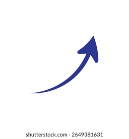 black curve arrow icon on white background flat style. arrow icon for your web site design, logo, app