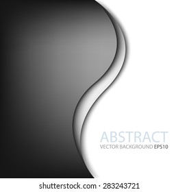 Black curve background silver line with white space for text design