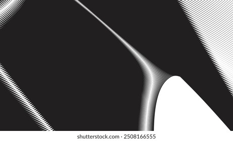 Black curve line abstract background vector image