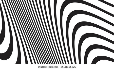 Black curve line abstract background vector image