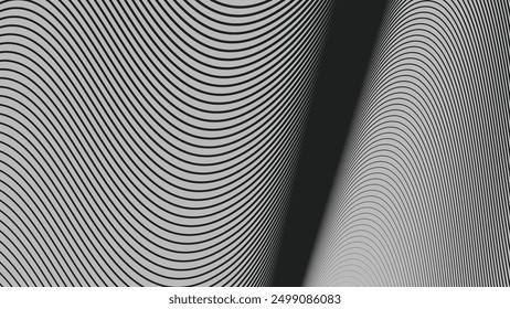Black curve stripes lines abstract background for backdrop or presentation