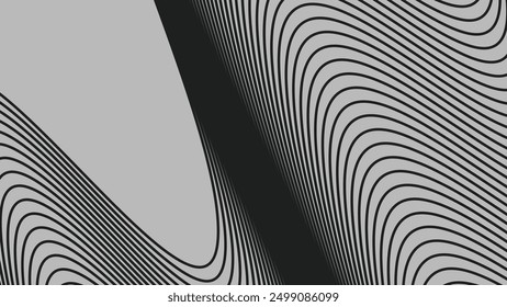 Black curve stripes lines abstract background for backdrop or presentation