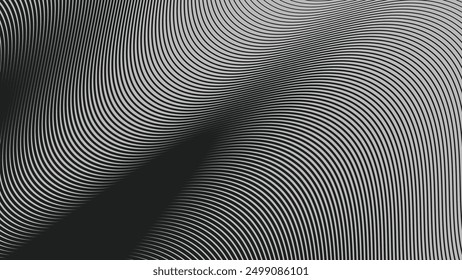 Fondo abstracto de líneas de rayas de curva negra para fondo o presentación