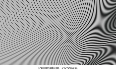 Fondo abstracto de líneas de rayas de curva negra para fondo o presentación