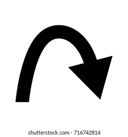 Black curved arrow