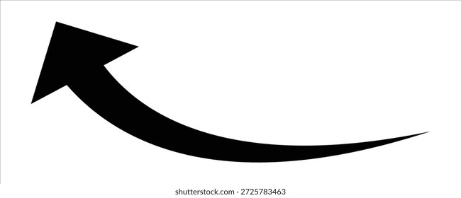 Seta curva preta apontando para baixo e para a esquerda . No plano de fundo branco , útil para navegação, indicadores de direção e elementos de design da interface do usuário.