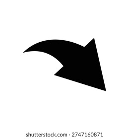 Black curved arrow pointing right, indicating a forward, redo, or next action.