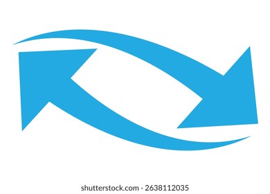 
 Black curved arrows icons set. Arrow sign in flat style.
