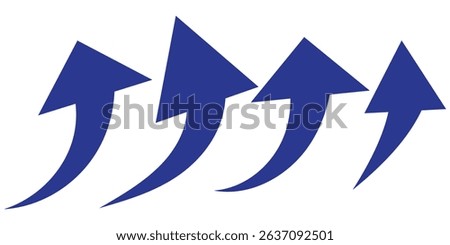 Black curved arrows icons set. Arrow sign in flat style. Wind movement image, process repeat symbol, rotation. Vector illustration