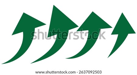 Black curved arrows icons set. Arrow sign in flat style. Wind movement image, process repeat symbol, rotation. Vector illustration