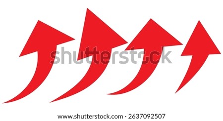 Black curved arrows icons set. Arrow sign in flat style. Wind movement image, process repeat symbol, rotation. Vector illustration
