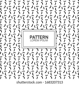 black curved stripe pattern with a white background