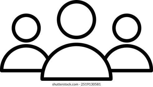 black customer icons designs. Customer icon. Customer support icon. membership line icon. Group of people or group of users design