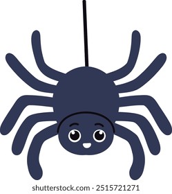 Clipart de Ilustração de Halloween de Aranha Fofa