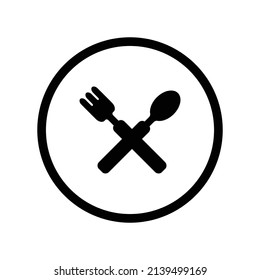 Black Cutlery circle logo and icon