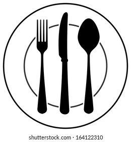 Black Cutlery Symbol