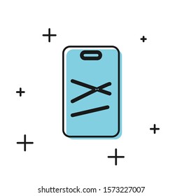 Black Cutting board icon isolated on white background. Chopping Board symbol.  Vector Illustration