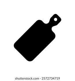 Black cutting board kitchen silhouette icon vector illustration design on white background.