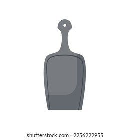 Black cutting board for kitchen vector illustration. Cartoon drawing of tool or item for cooking isolated on white background. Kitchenware, household concept