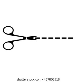 Black cutting scissors.