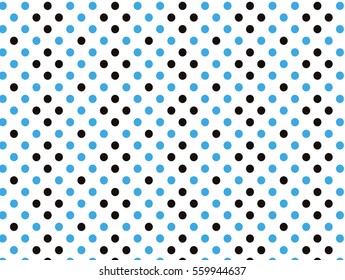 Black Cyan Blue White Dots Pattern